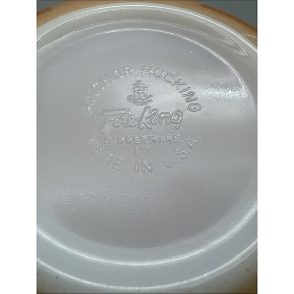 Anchor Hocking Fire King Peach Luster 8.5" Carnival Glass Serving Bowl - Picture 4 of 4